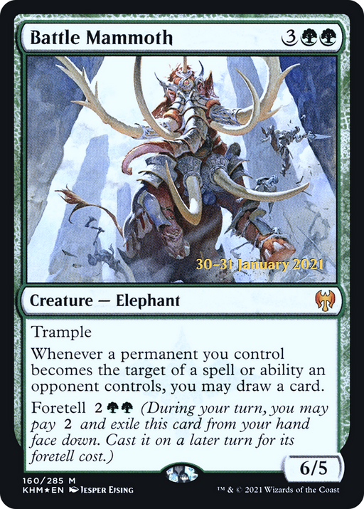 Battle Mammoth (PRE-160) [Kaldheim Promos] Foil MTG Single Wizards of the Coast