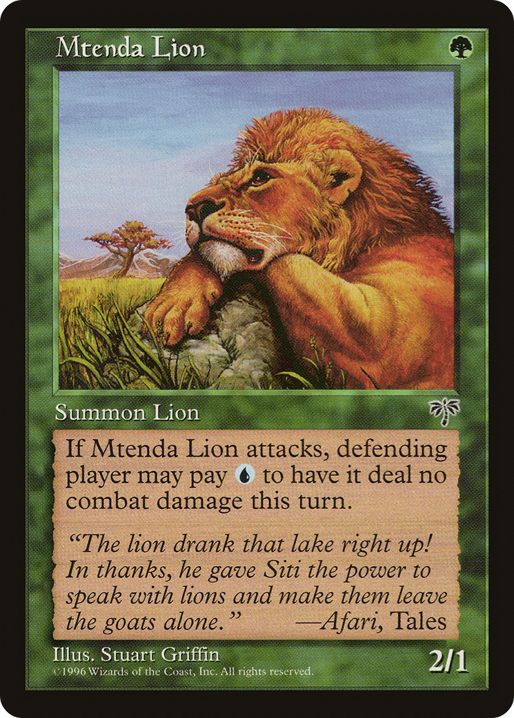 Mtenda Lion (MIR-230) [Mirage] MTG Single Wizards of the Coast