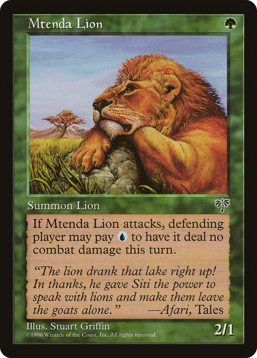 Mtenda Lion (MIR-230) [Mirage] MTG Single Wizards of the Coast
