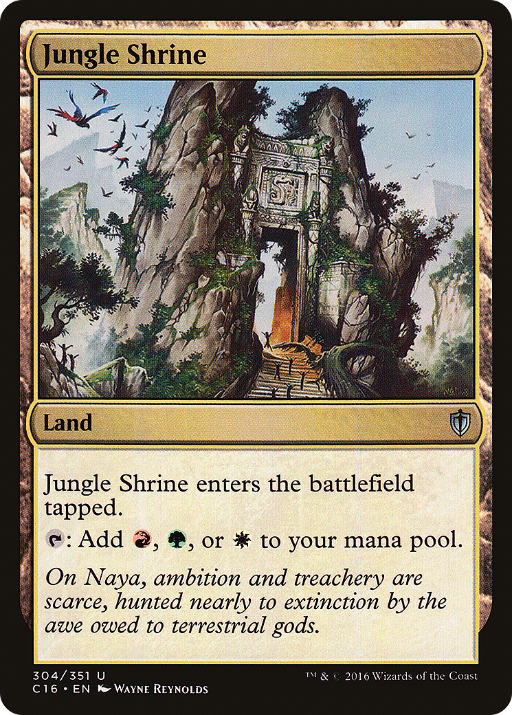 Jungle Shrine (C16-304) [Commander 2016] MTG Single Wizards of the Coast