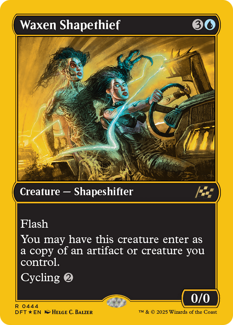 Waxen Shapethief (First-Place Foil) (DFT-444) [Aetherdrift] Foil MTG Single Wizards of the Coast