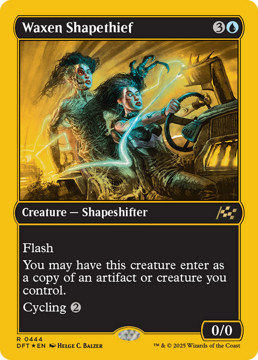 Waxen Shapethief (First-Place Foil) (DFT-444) [Aetherdrift] Foil MTG Single Wizards of the Coast