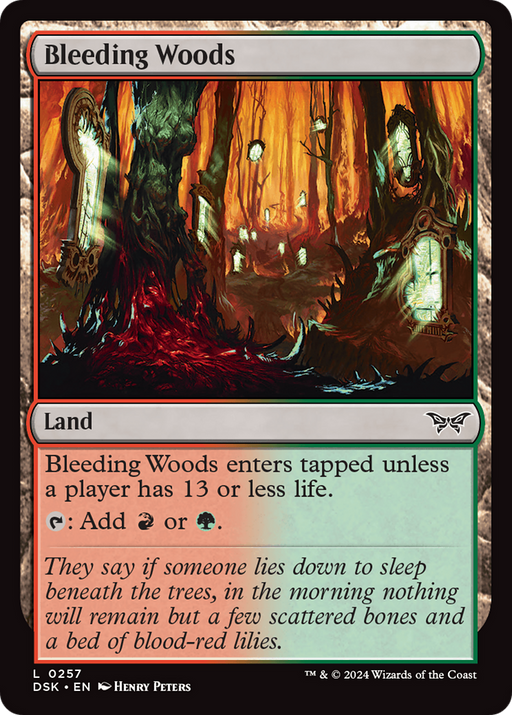 Bleeding Woods (DSK-257) [Duskmourn: House of Horror] MTG Single Wizards of the Coast