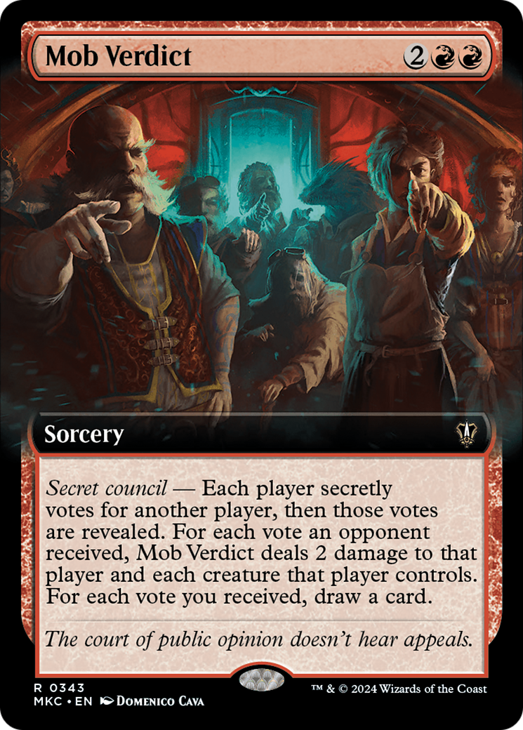Mob Verdict (MKC-343) [Murders at Karlov Manor Commander] (Extended Art) MTG Single Wizards of the Coast