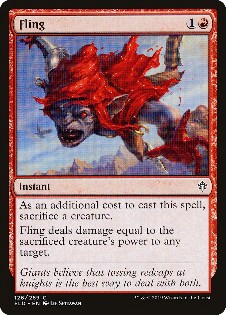 Fling (ELD-126) [Throne of Eldraine] Foil MTG Single Wizards of the Coast