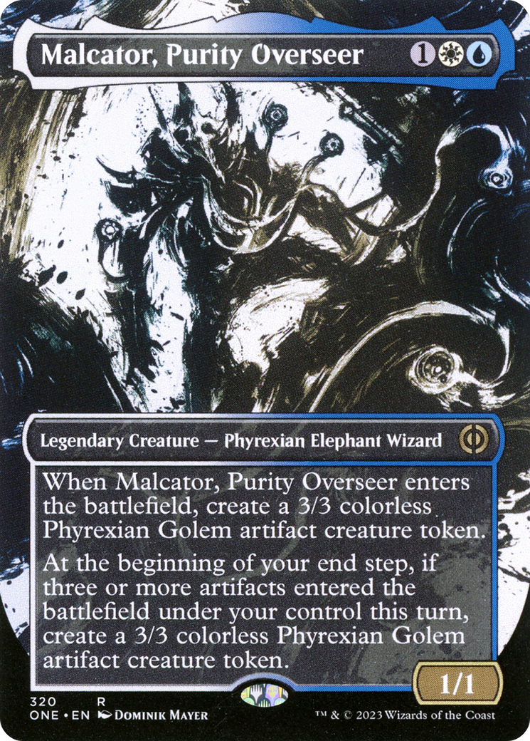 Malcator, Purity Overseer (ONE-320) [Phyrexia: All Will Be One] (Showcase) (Borderless) MTG Single Wizards of the Coast