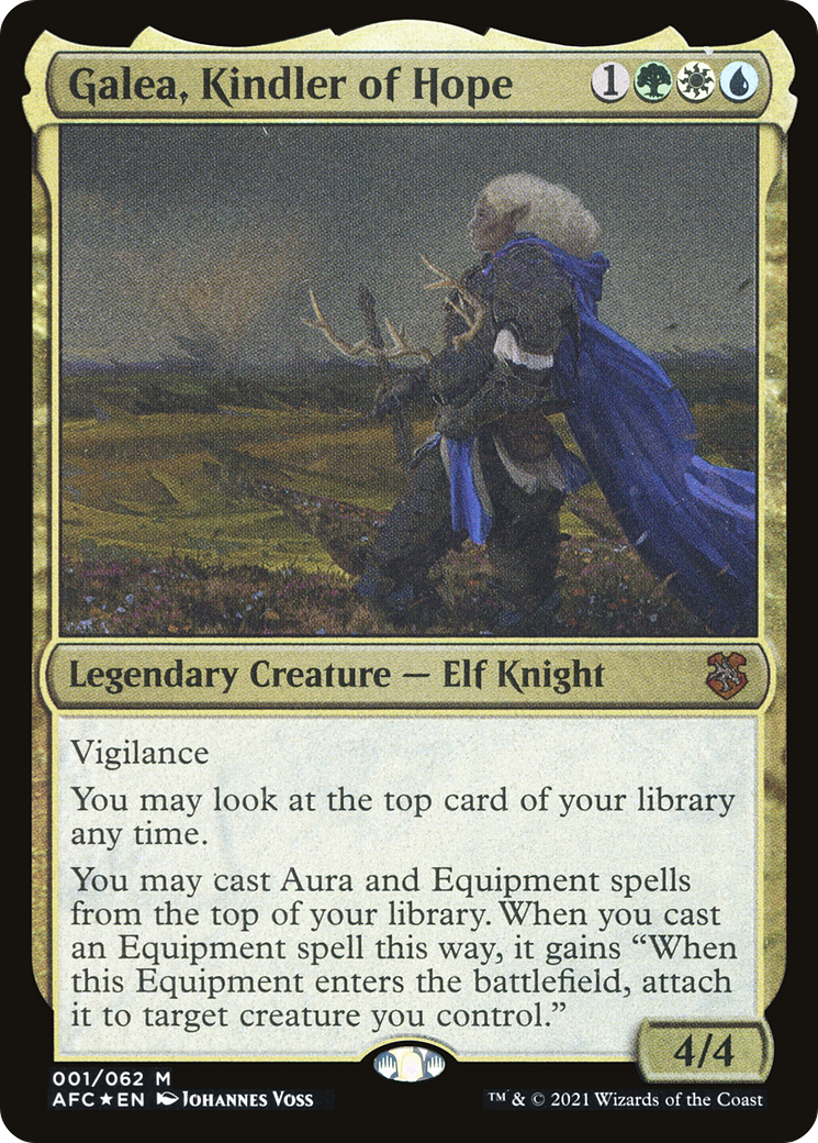 Galea, Kindler of Hope (AFC-001) [Forgotten Realms Commander Display Commanders] Etched Foil MTG Single Wizards of the Coast