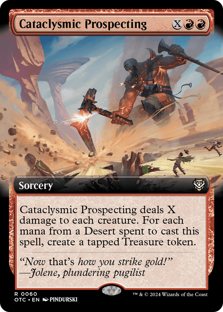 Cataclysmic Prospecting (OTC-060) [Outlaws of Thunder Junction Commander] (Extended Art) MTG Single Wizards of the Coast