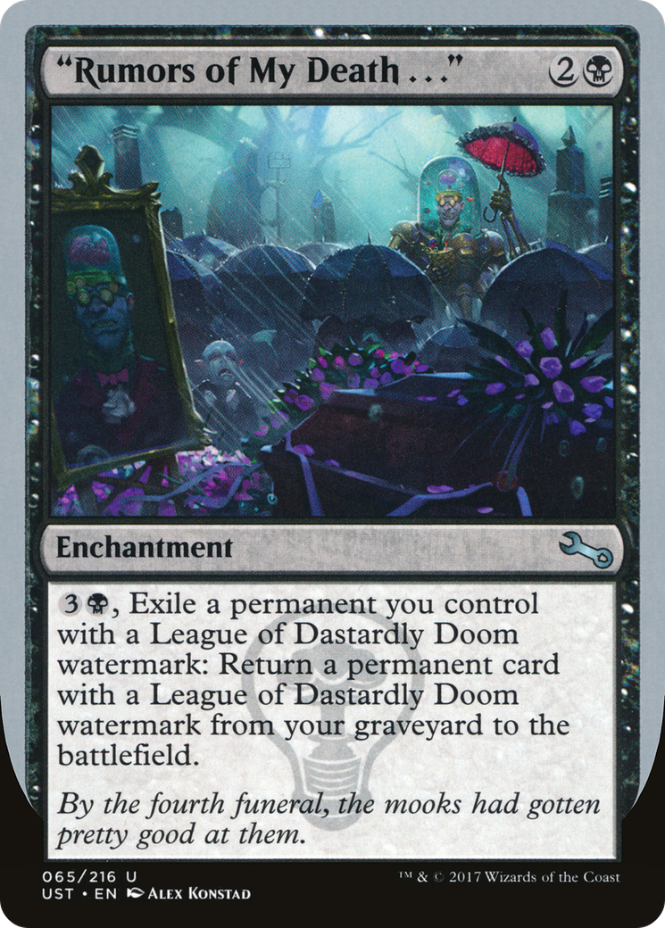 "Rumors of My Death . . ." (UST-065) [Unstable] MTG Single Wizards of the Coast