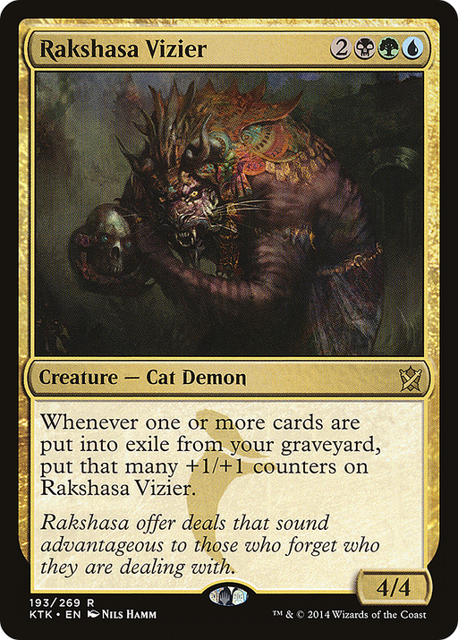 Rakshasa Vizier (KTK-193) [Khans of Tarkir] MTG Single Wizards of the Coast