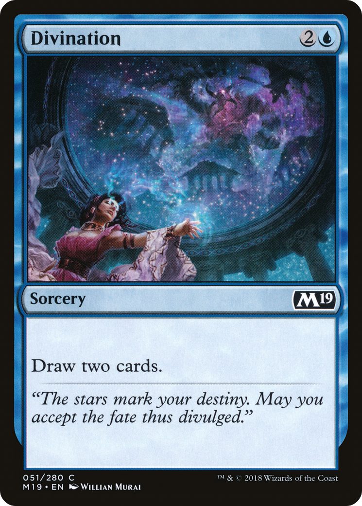 Divination (M19-051) [Core Set 2019] Foil MTG Single Wizards of the Coast