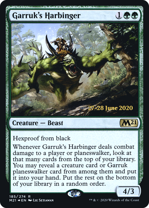 Garruk's Harbinger (PRE-185) [Core Set 2021 Promos] Foil MTG Single Wizards of the Coast