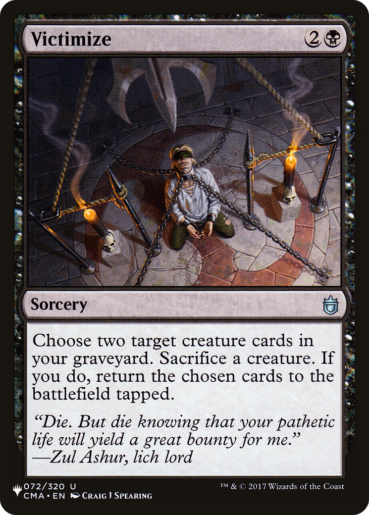 Victimize (LIST-CMA-72) [Mystery Booster] The List MTG Single Wizards of the Coast