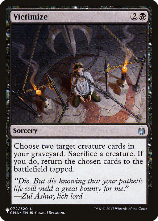 Victimize (LIST-CMA-72) [Mystery Booster] The List MTG Single Wizards of the Coast
