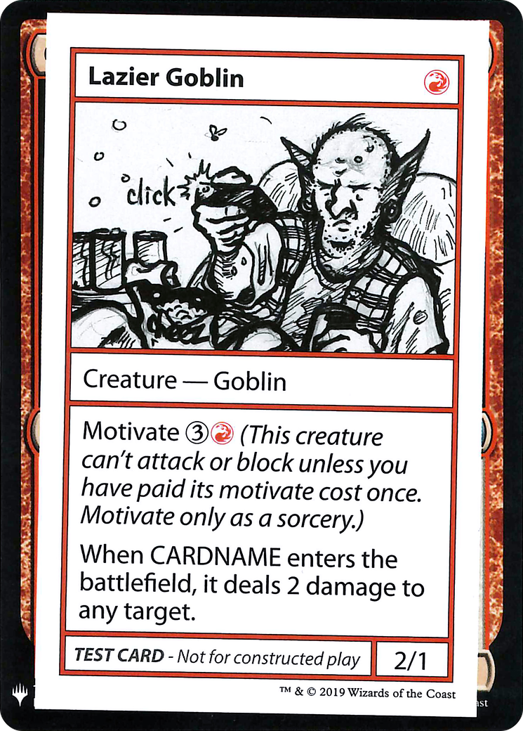 Lazier Goblin (CMB1-) [Mystery Booster] Playtest Cards 2019 MTG Single Wizards of the Coast