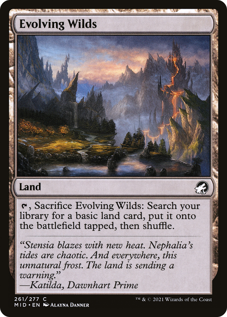 Evolving Wilds (MID-261) [Innistrad: Midnight Hunt] Foil MTG Single Wizards of the Coast