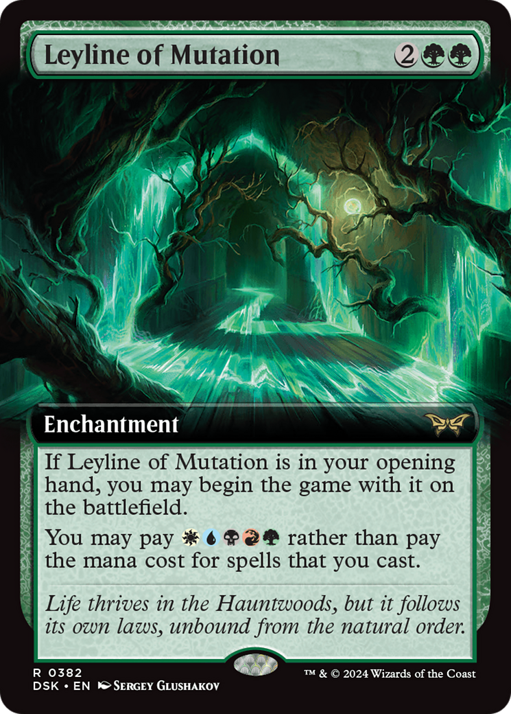 Leyline of Mutation (DSK-382) [Duskmourn: House of Horror] (Extended Art) MTG Single Wizards of the Coast