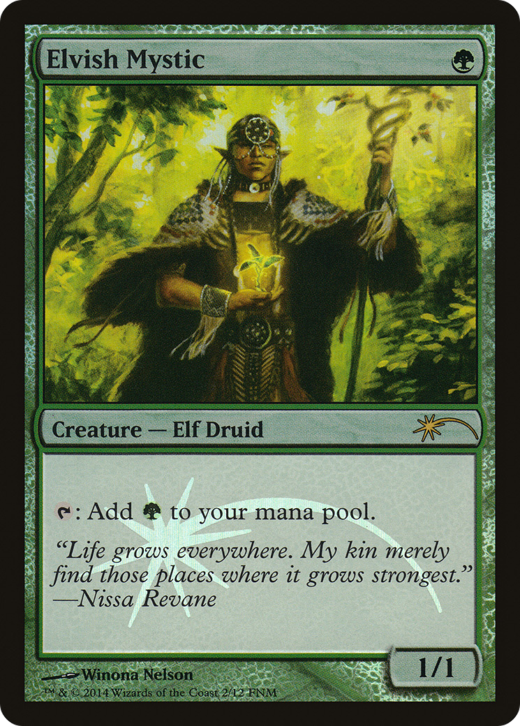 Elvish Mystic (FNM-002) [Misc] Friday Night Magic 2014 Foil MTG Single Wizards of the Coast