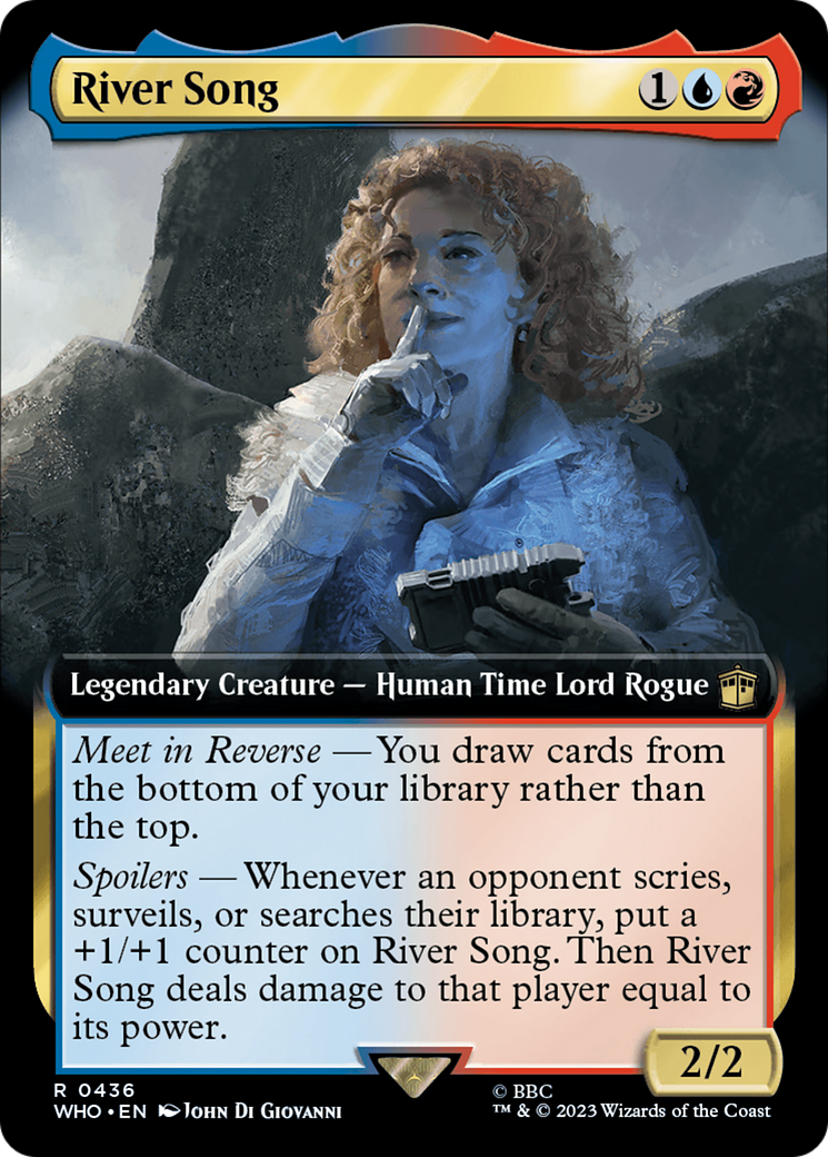River Song (WHO-436) [Doctor Who] (Extended Art) Foil MTG Single Wizards of the Coast