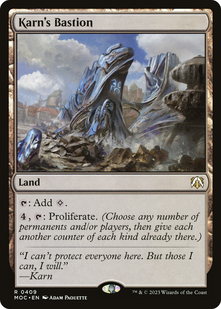 Karn's Bastion (MOC-409) [March of the Machine Commander] MTG Single Wizards of the Coast