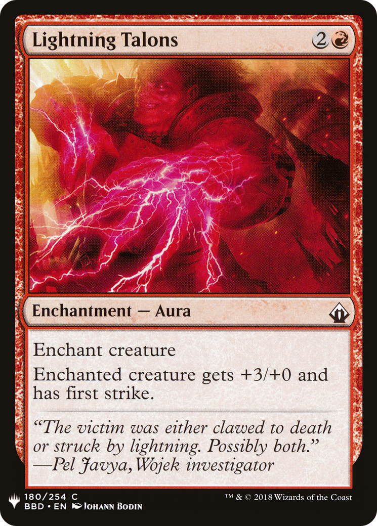 Lightning Talons (LIST-BBD-180) [Mystery Booster] The List MTG Single Wizards of the Coast