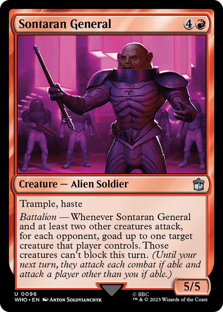 Sontaran General (WHO-096) [Doctor Who] Foil MTG Single Wizards of the Coast