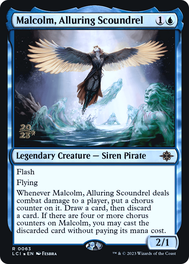 Malcolm, Alluring Scoundrel (PRE-063) [The Lost Caverns of Ixalan Promos] Foil MTG Single Wizards of the Coast