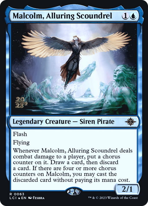 Malcolm, Alluring Scoundrel (PRE-063) [The Lost Caverns of Ixalan Promos] Foil MTG Single Wizards of the Coast
