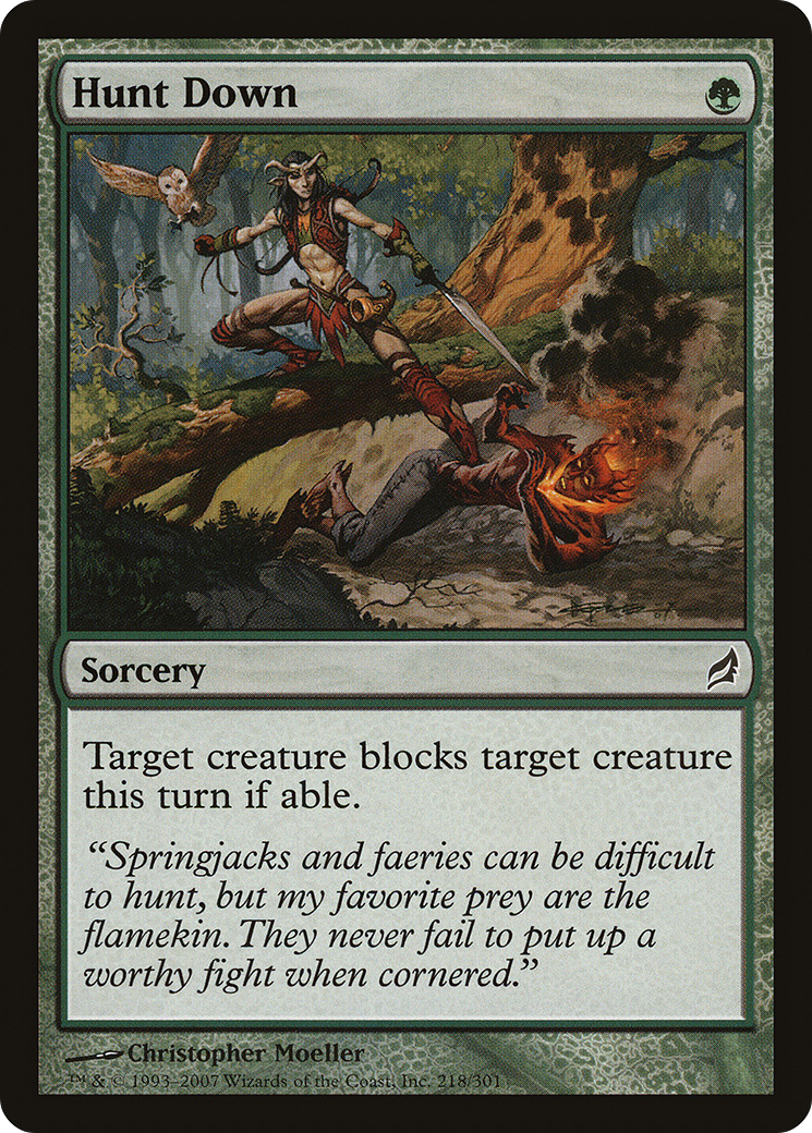 Hunt Down (LRW-218) [Lorwyn] Foil MTG Single Wizards of the Coast
