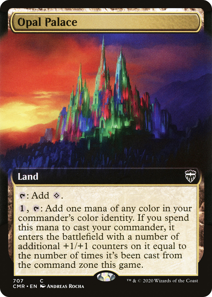 Opal Palace (CMR-707) [Commander Legends] (Extended Art) MTG Single Wizards of the Coast