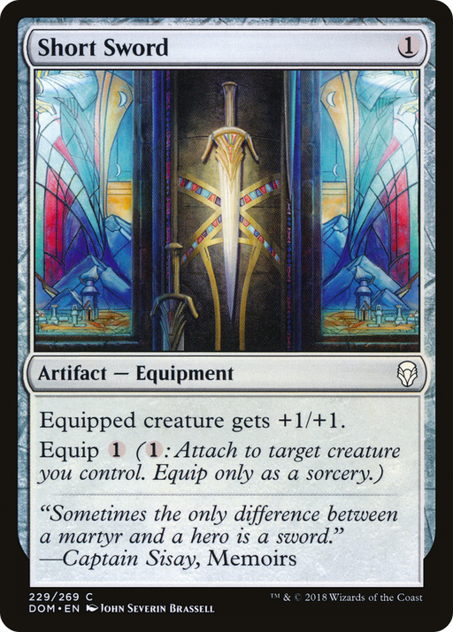 Short Sword (DOM-229) [Dominaria] Foil MTG Single Wizards of the Coast