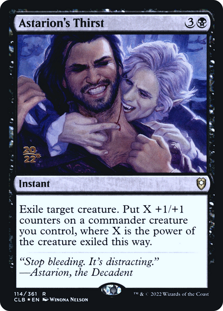 Astarion's Thirst (PRE-114) [Battle for Baldur's Gate Promos] Foil MTG Single Wizards of the Coast