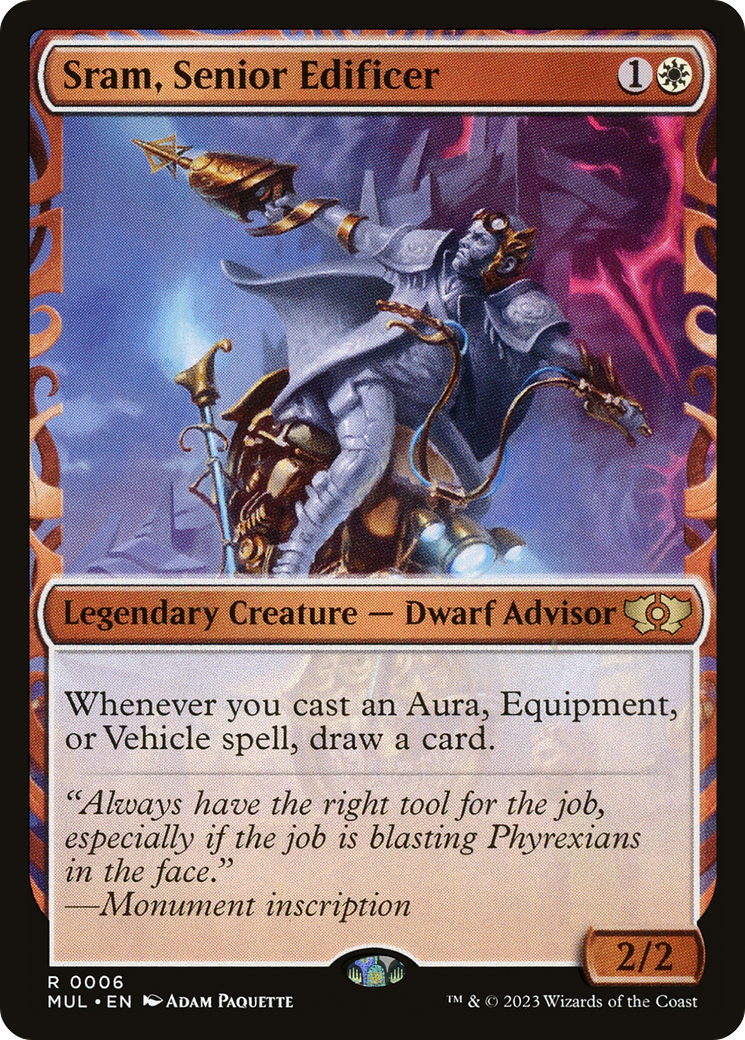 Sram, Senior Edificer (MUL-006) [Multiverse Legends] (Showcase) MTG Single Wizards of the Coast