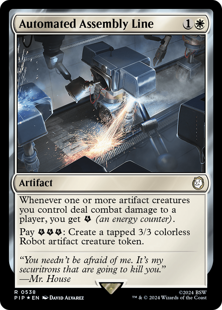 Automated Assembly Line (Surge Foil) (PIP-538) [Fallout] Foil MTG Single Wizards of the Coast