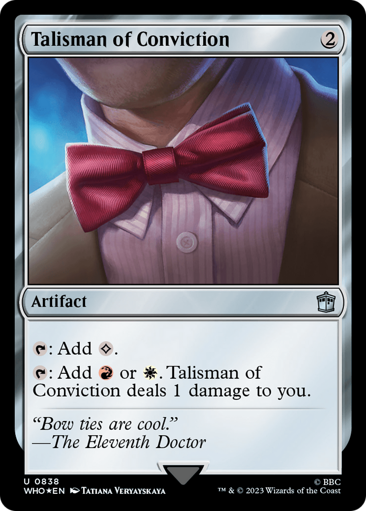 Talisman of Conviction (Surge Foil) (WHO-838) [Doctor Who] Foil MTG Single Wizards of the Coast