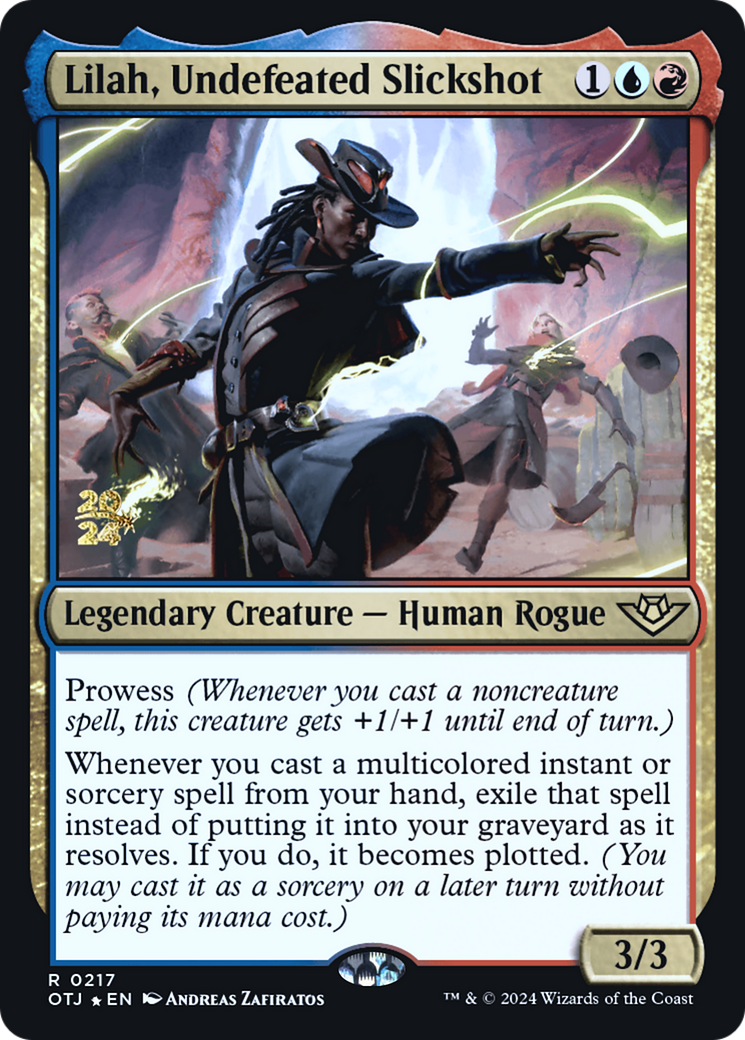 Lilah, Undefeated Slickshot (PRE-217) [Outlaws of Thunder Junction Promos] Foil MTG Single Wizards of the Coast