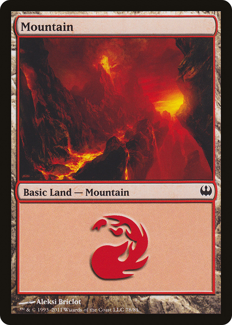Mountain (78) [Duel Decks: Knights vs. Dragons] MTG Single Magic: The Gathering