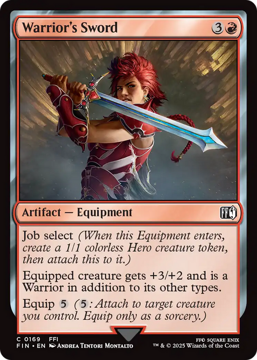 Warrior's Sword (FIN-169) [FINAL FANTASY] MTG Single Wizards of the Coast