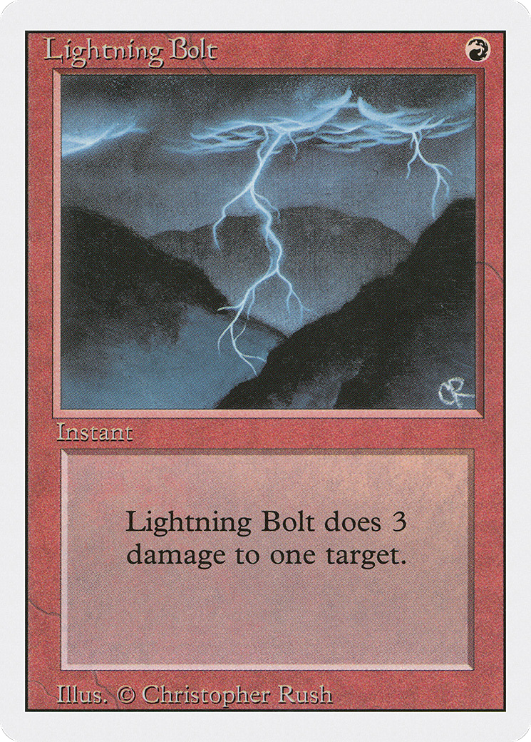 Lightning Bolt (3ED-162) [Revised Edition] MTG Single Wizards of the Coast