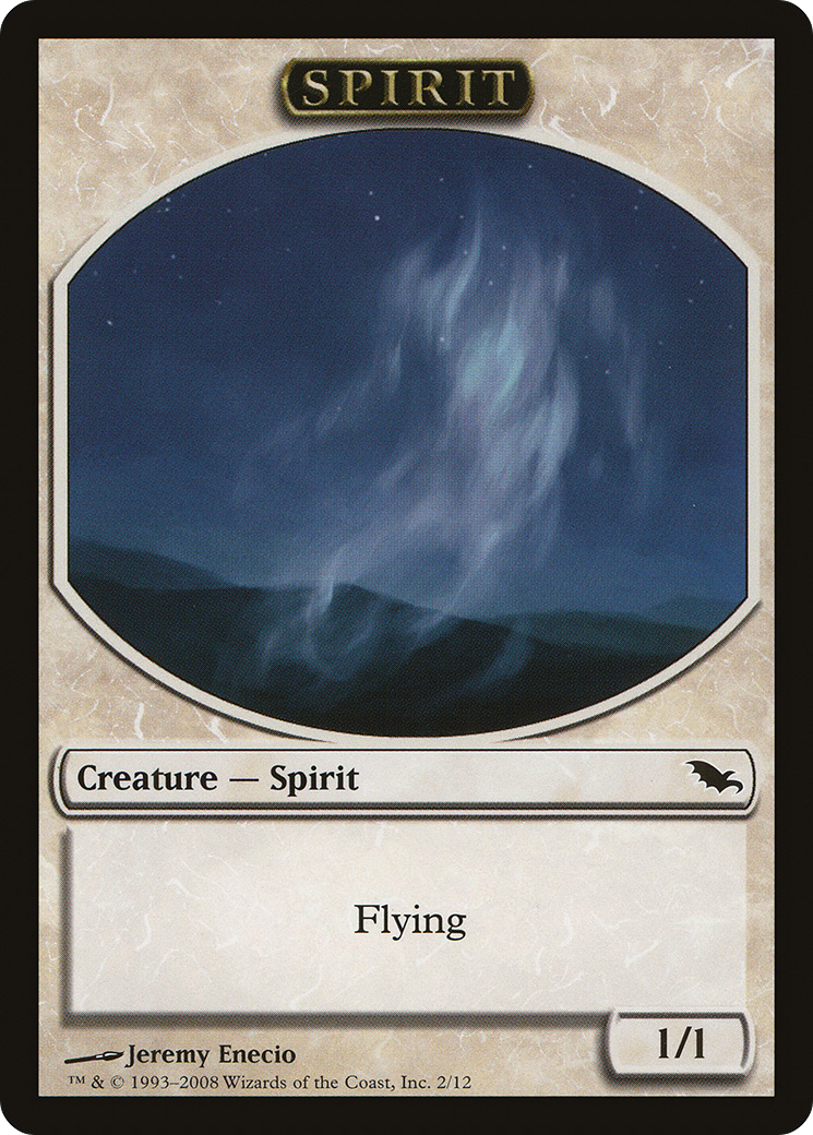 Spirit Token (SHM-002) [Tokens] Shadowmoor Tokens MTG Single Wizards of the Coast