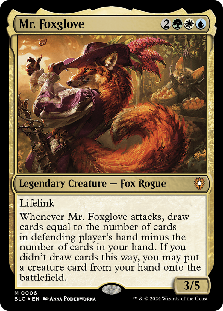 Mr. Foxglove (BLC-006) [Bloomburrow Commander] Foil MTG Single Wizards of the Coast
