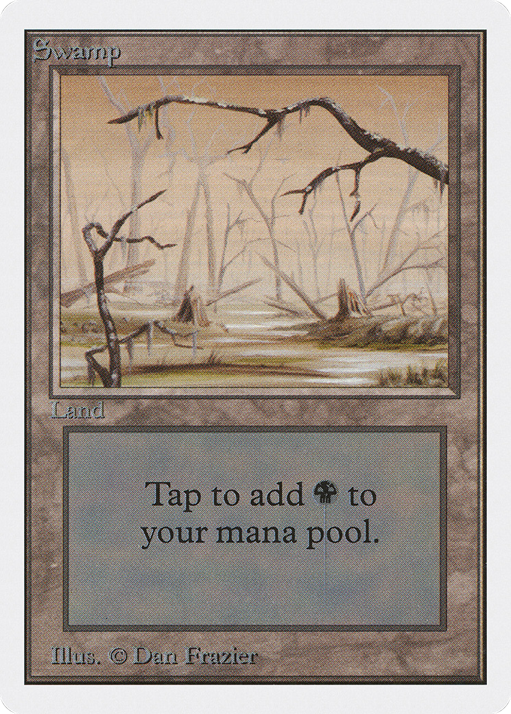 Swamp (2ED-295) [Oldschool] Unlimited Edition MTG Single Wizards of the Coast