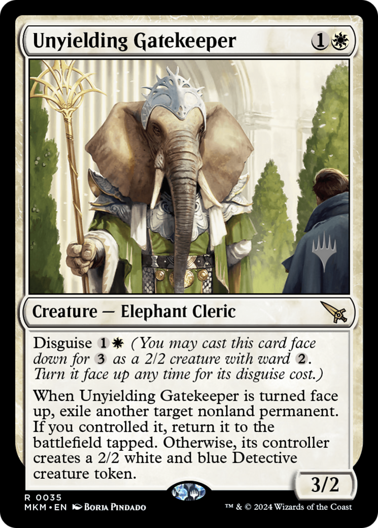 Unyielding Gatekeeper (PPMKM-035) [Murders at Karlov Manor Promos] Foil MTG Single Wizards of the Coast