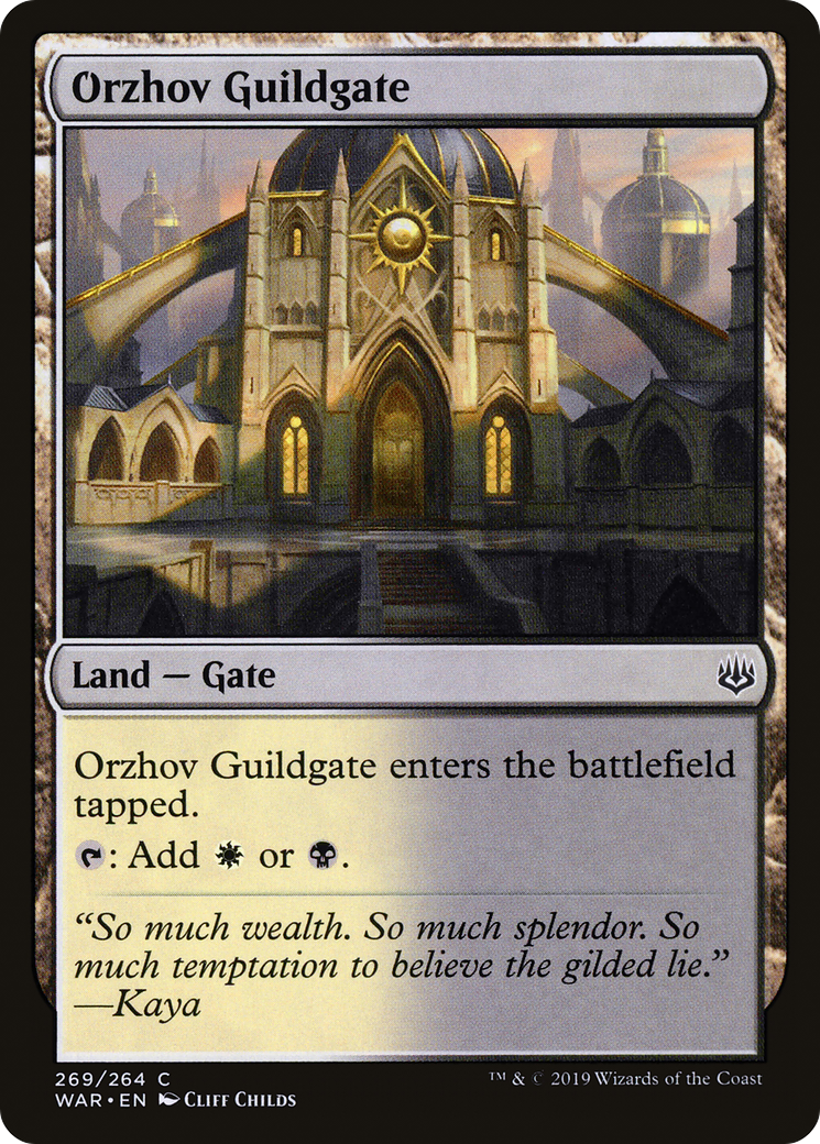 Orzhov Guildgate (WAR-269) [War of the Spark] MTG Single Wizards of the Coast