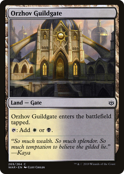 Orzhov Guildgate (WAR-269) [War of the Spark] MTG Single Wizards of the Coast