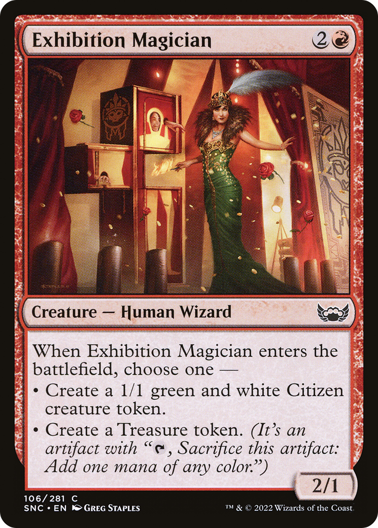 Exhibition Magician (SNC-106) [Streets of New Capenna] Foil MTG Single Wizards of the Coast