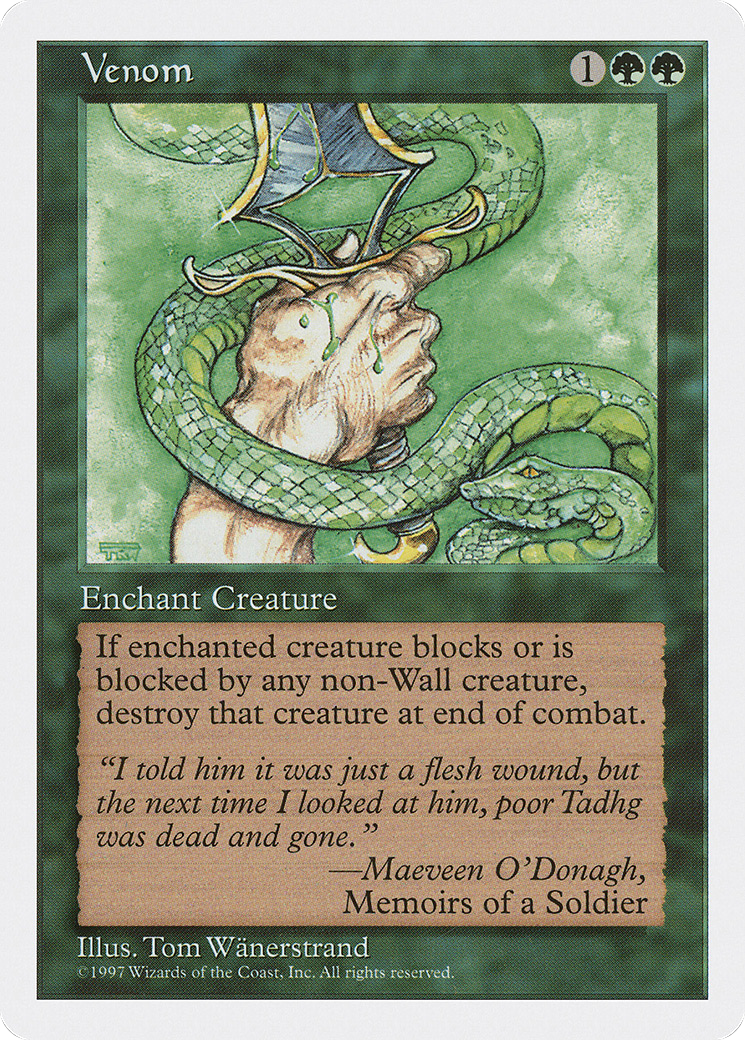 Venom (5ED-336) [Fifth Edition] MTG Single Wizards of the Coast