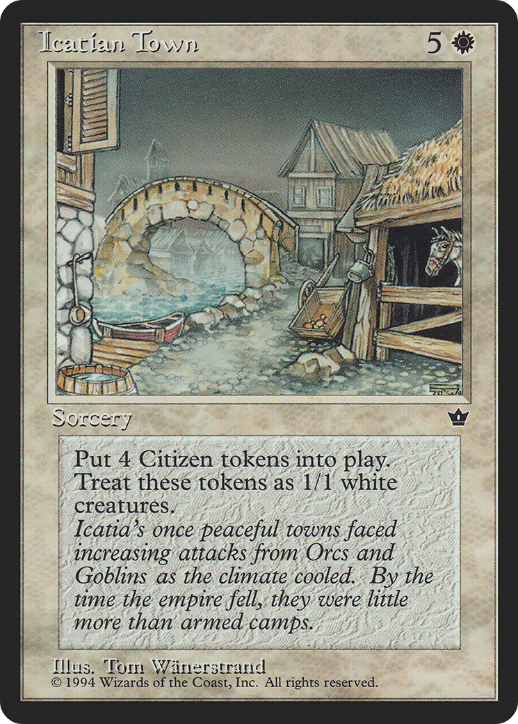 Icatian Town (FEM-) [Fallen Empires] MTG Single Wizards of the Coast