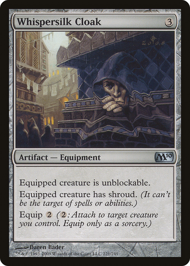 Whispersilk Cloak (M10-221) [Magic 2010] MTG Single Wizards of the Coast