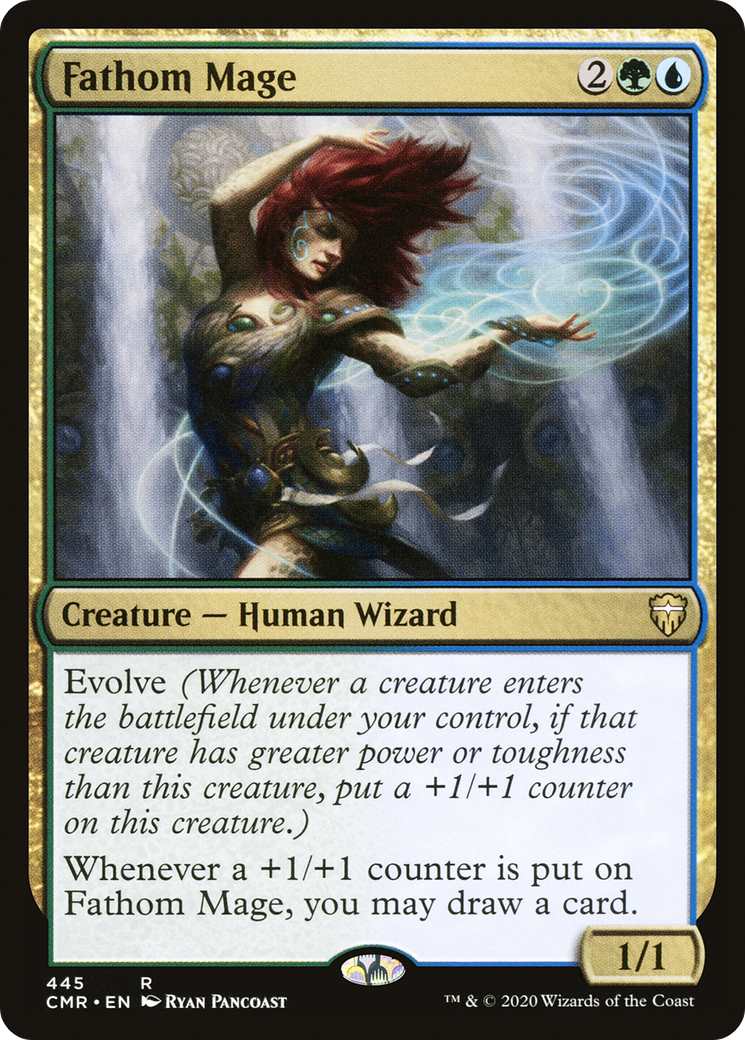 Fathom Mage (CMR-445) [Commander Legends] MTG Single Wizards of the Coast